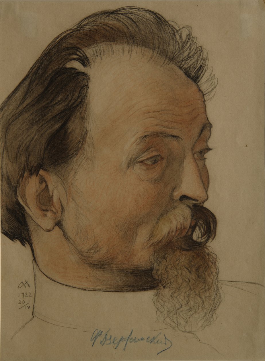 Portræt af politikeren Felix E. Dzerzhinsky 1877-1926, formanden for Cheka, 1922 af Nikolai Andreevich Andreev