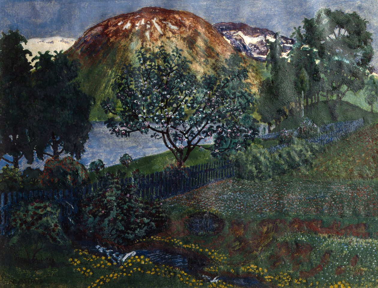 juni nat i haven af Nikolai Astrup