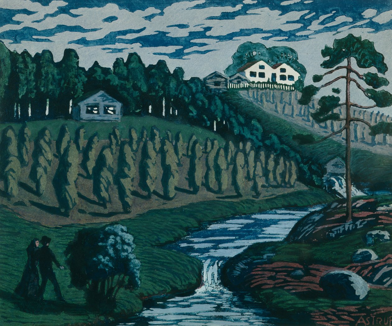 Store skiver (olie på lærred) af Nikolai Astrup