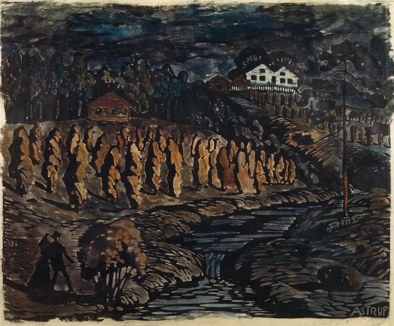 Store skiver på en stang af Nikolai Astrup