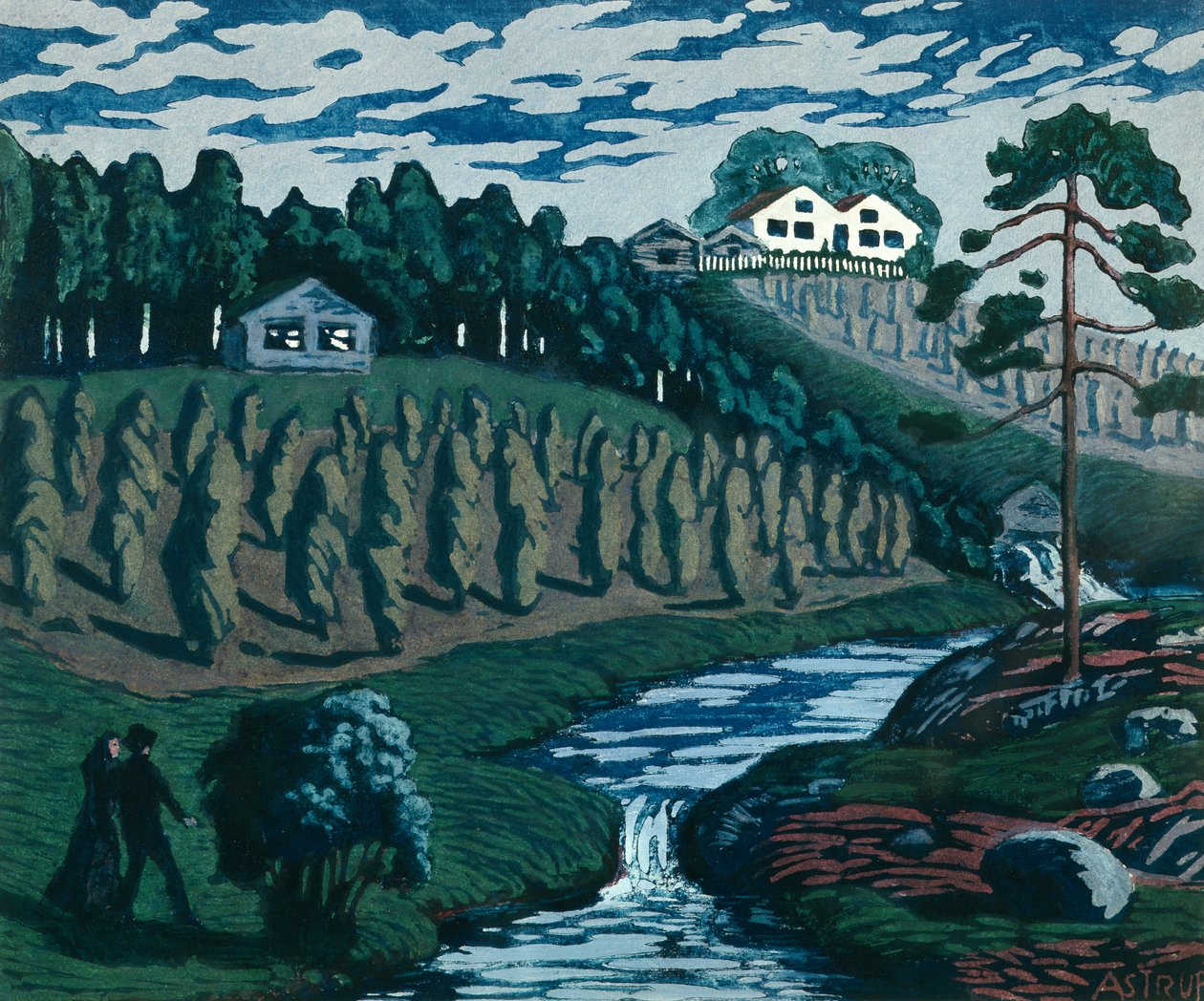 Store skiver på en stang af Nikolai Astrup