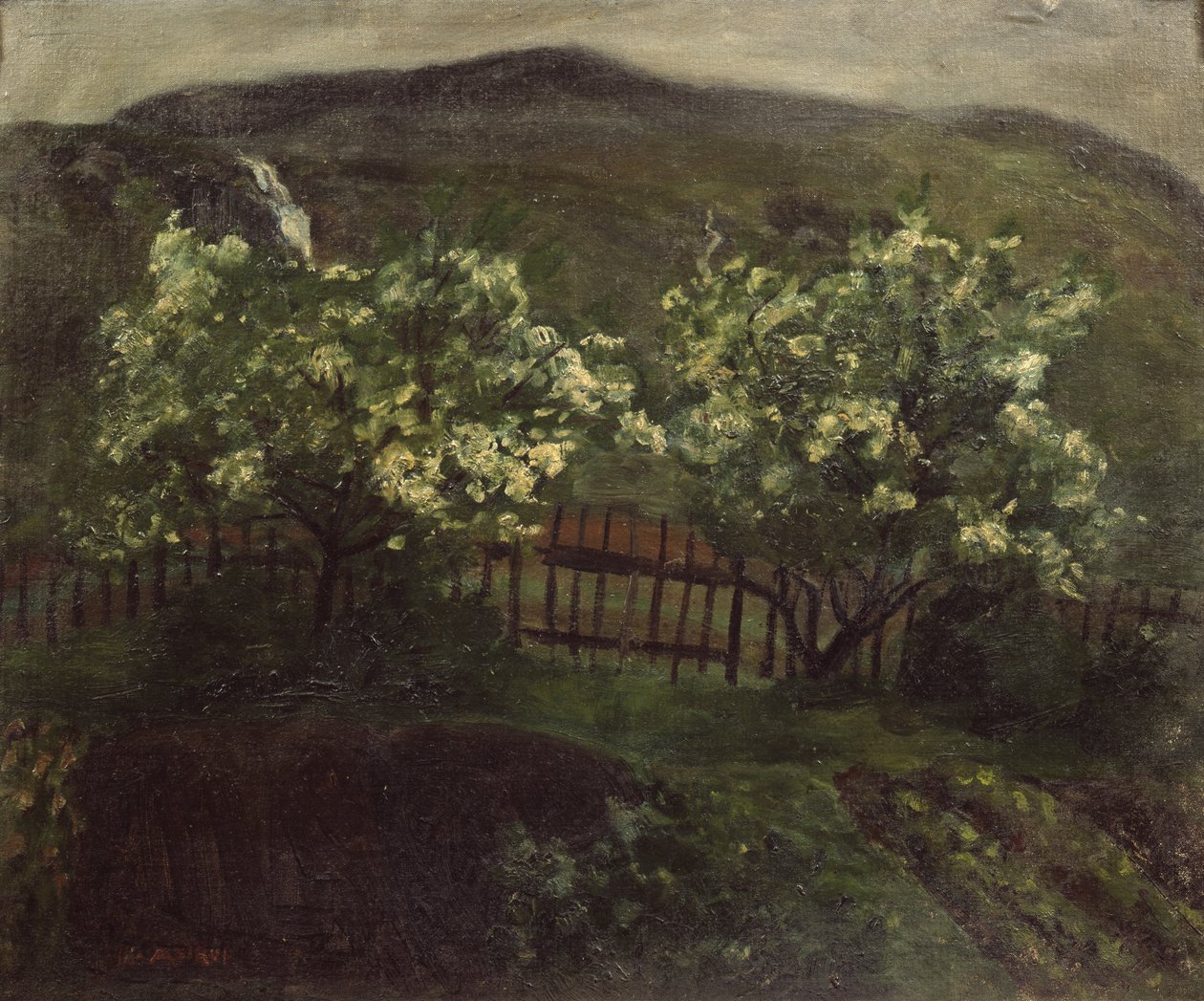 Forårsregn og kirsebær af Nikolai Astrup