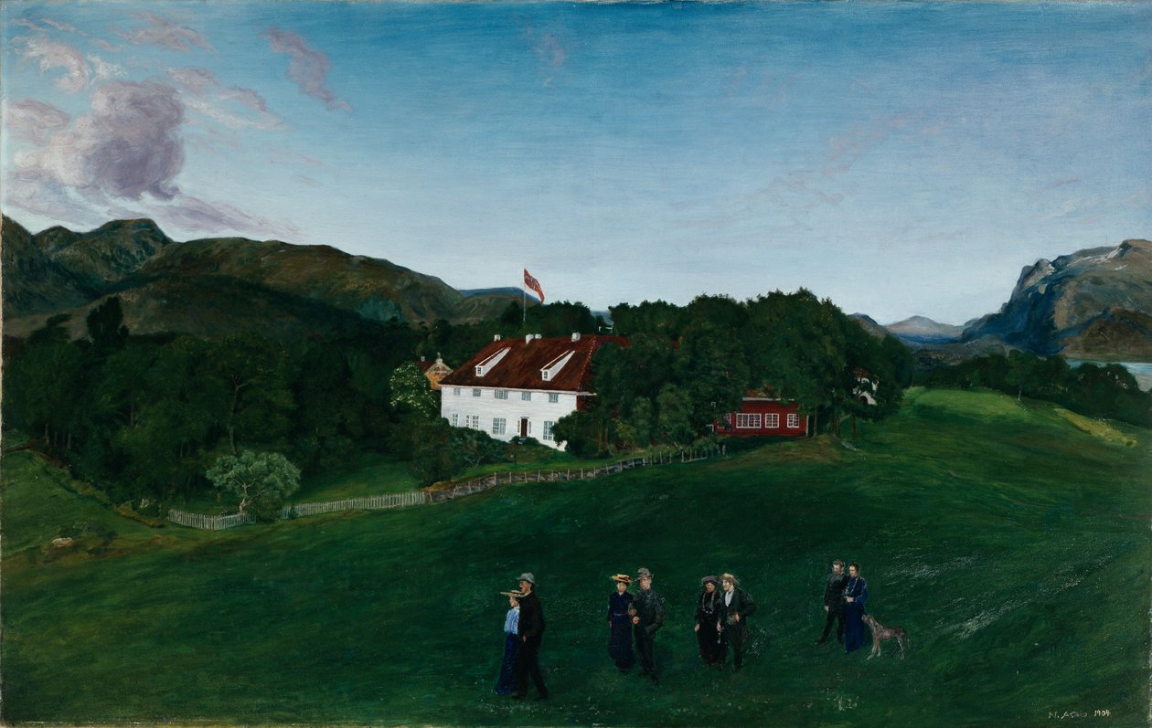 Svanøe Hovedgård, c.1904 af Nikolai Astrup