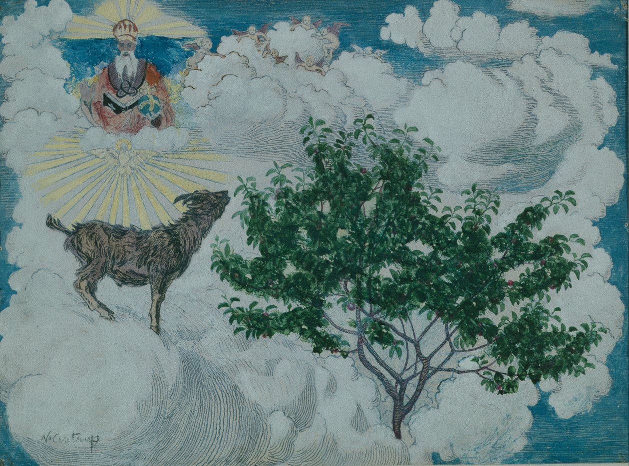 Geden der kom til himlen (olie på lærred) af Nikolai Astrup