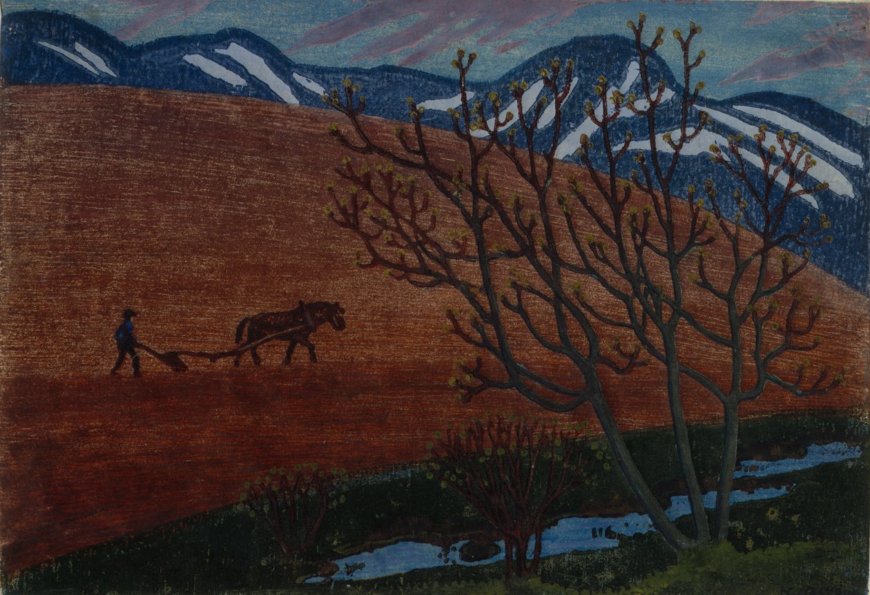 Plovmanden (olie på lærred) af Nikolai Astrup