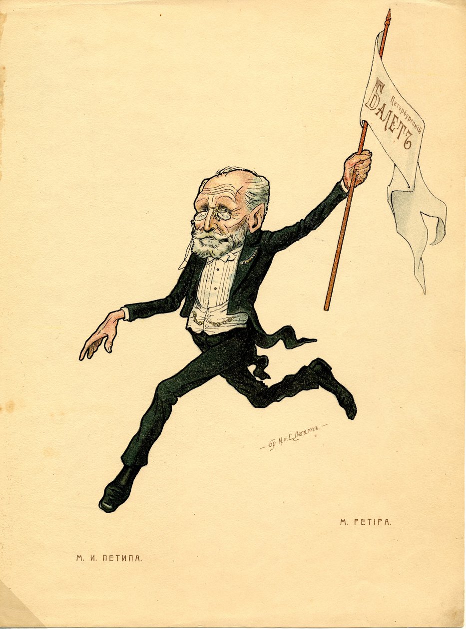 Marius Petipa Fra: Russisk ballet i karikaturer, 1902-1905 af Nikolai Gustavovich Legat