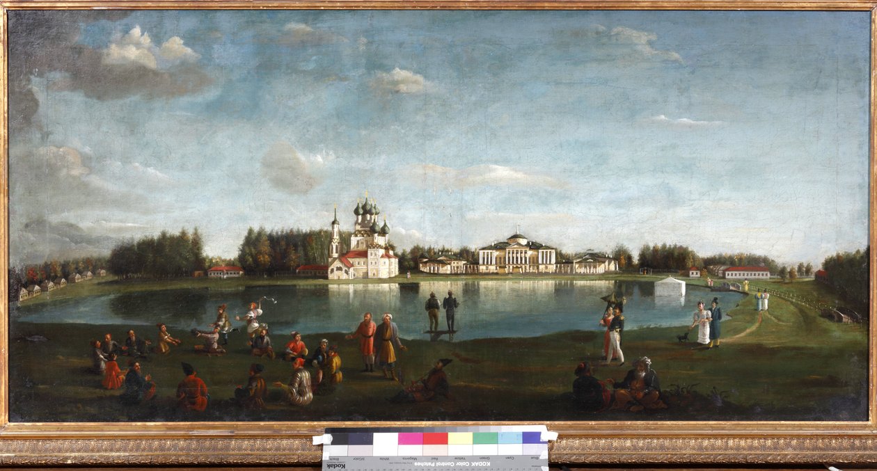 Livet af Ostankino Estate og Podklyuchnikov, Nikolai Ivanovich (1813-1877). Olie på lærred af Nikolai Ivanov Podklutchnikov