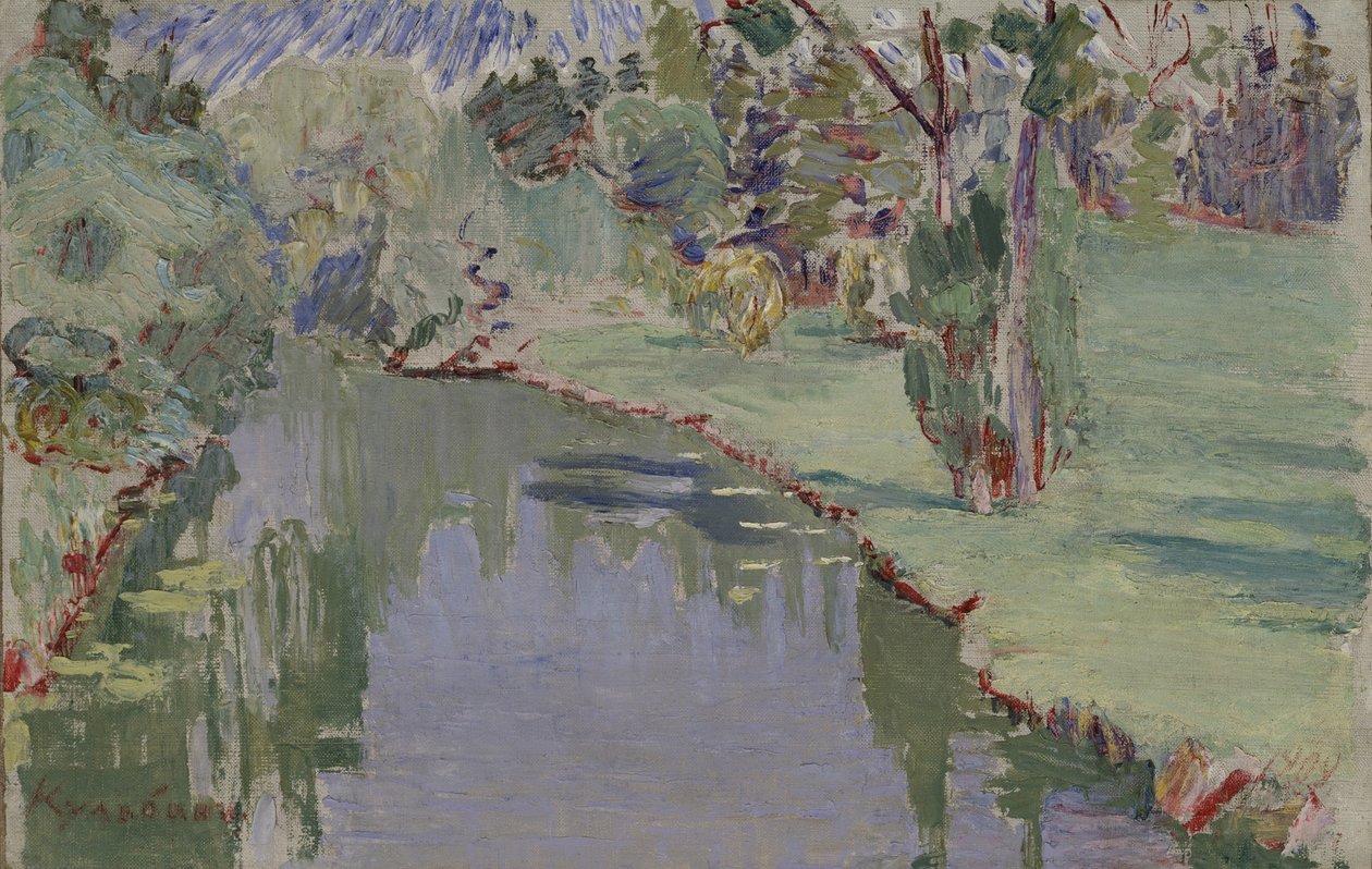 Ved Slavyanka-floden, 1909 af Nikolai Ivanovich Kulbin