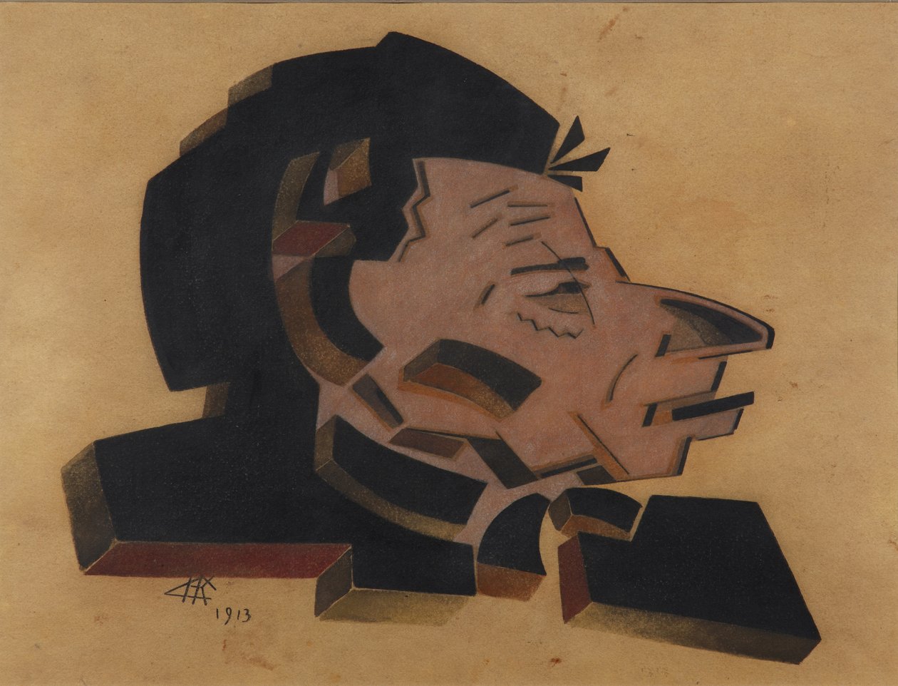 Portræt af Vsevolod Meyerhold 1874-1940, 1913 af Nikolai Ivanovich Kulbin