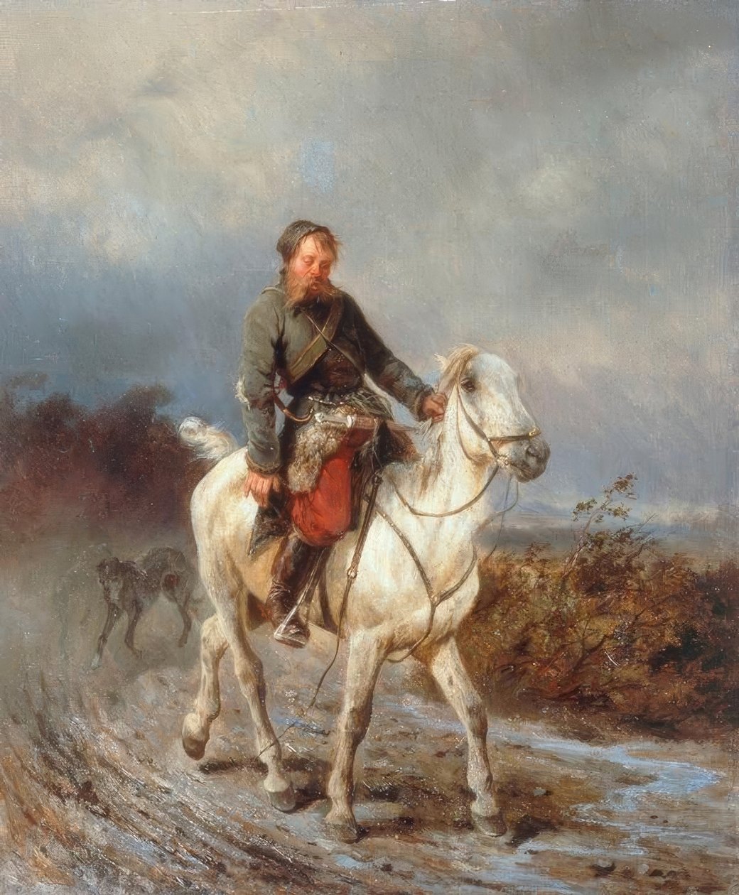 Tilbage fra jagten af Nikolai Jegorowitsch Swertschkow