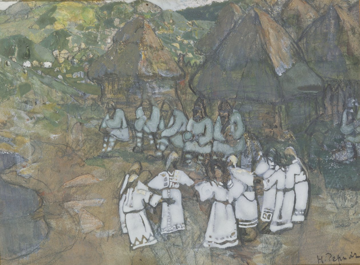 Cirkeldans, begyndelsen af 1900-tallet af Nikolai Konstantinowitsch Roerich