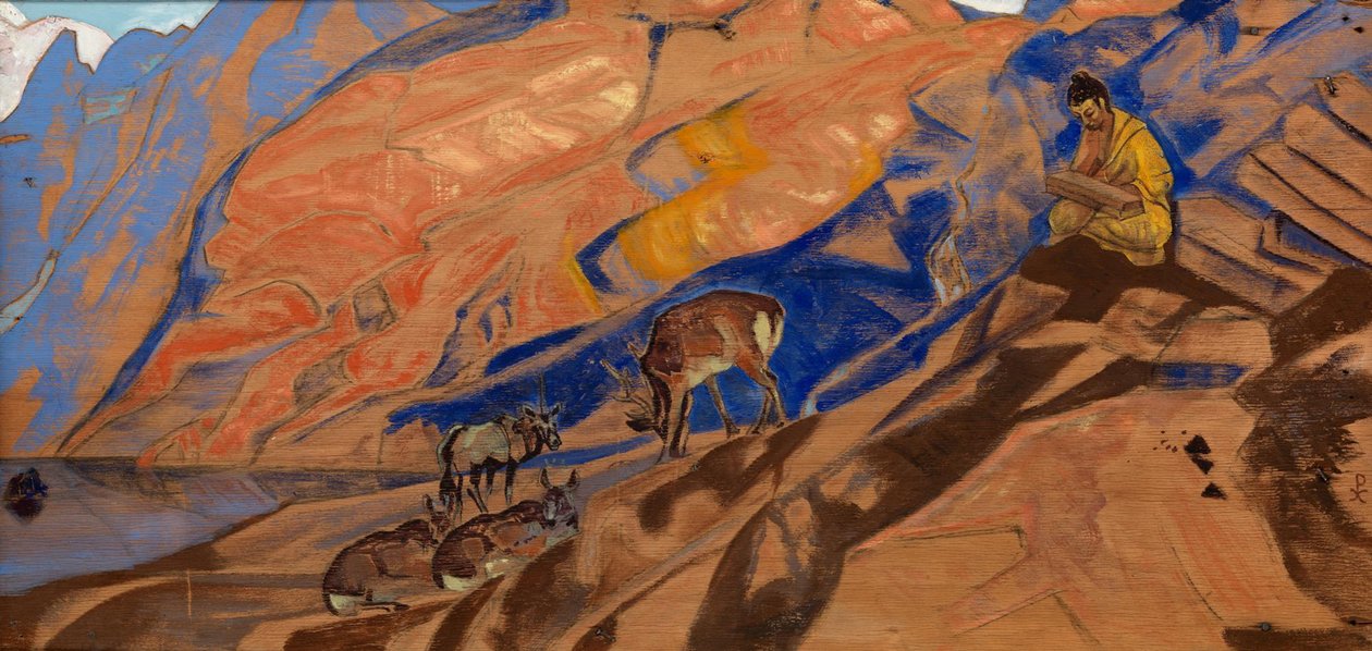 Lærerens kommandoer, 1927 af Nikolai Konstantinowitsch Roerich