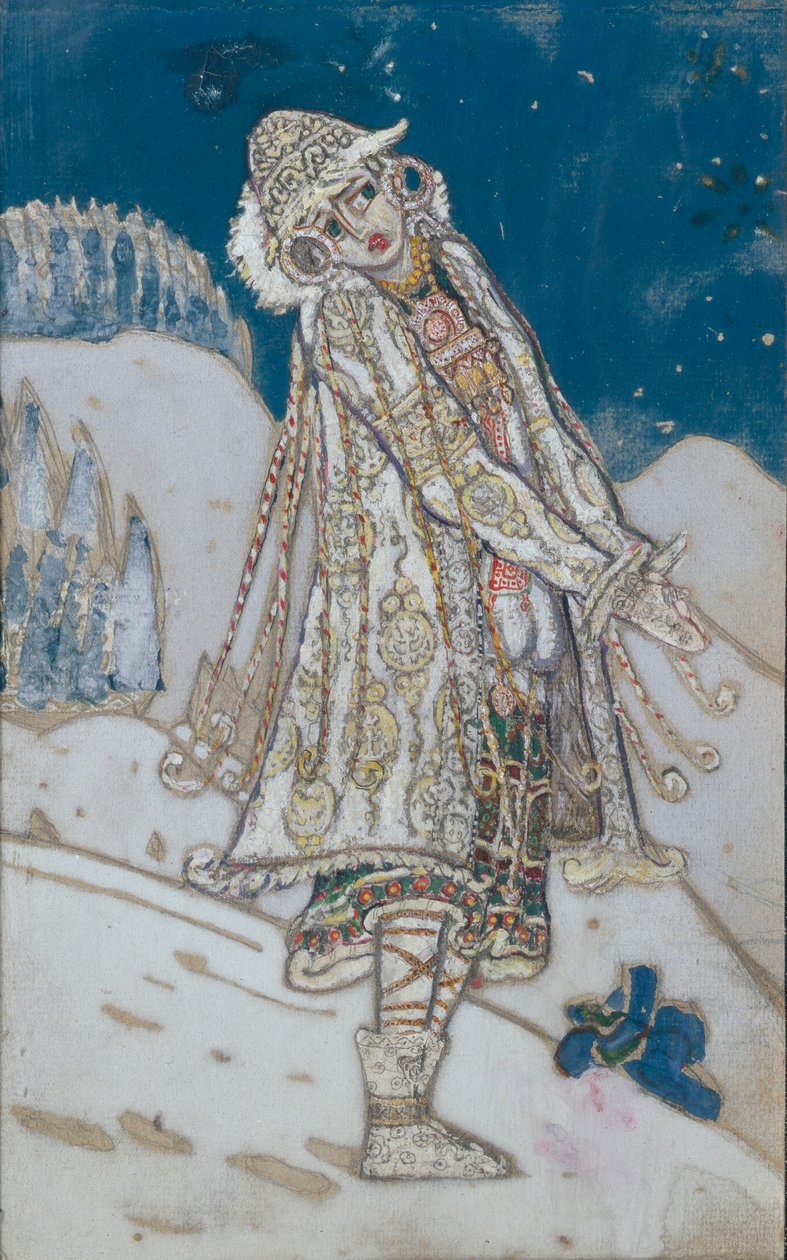 Kostumedesign til teaterstykket Snow Maiden af A. Ostrovsky, 1912 af Nikolai Konstantinowitsch Roerich