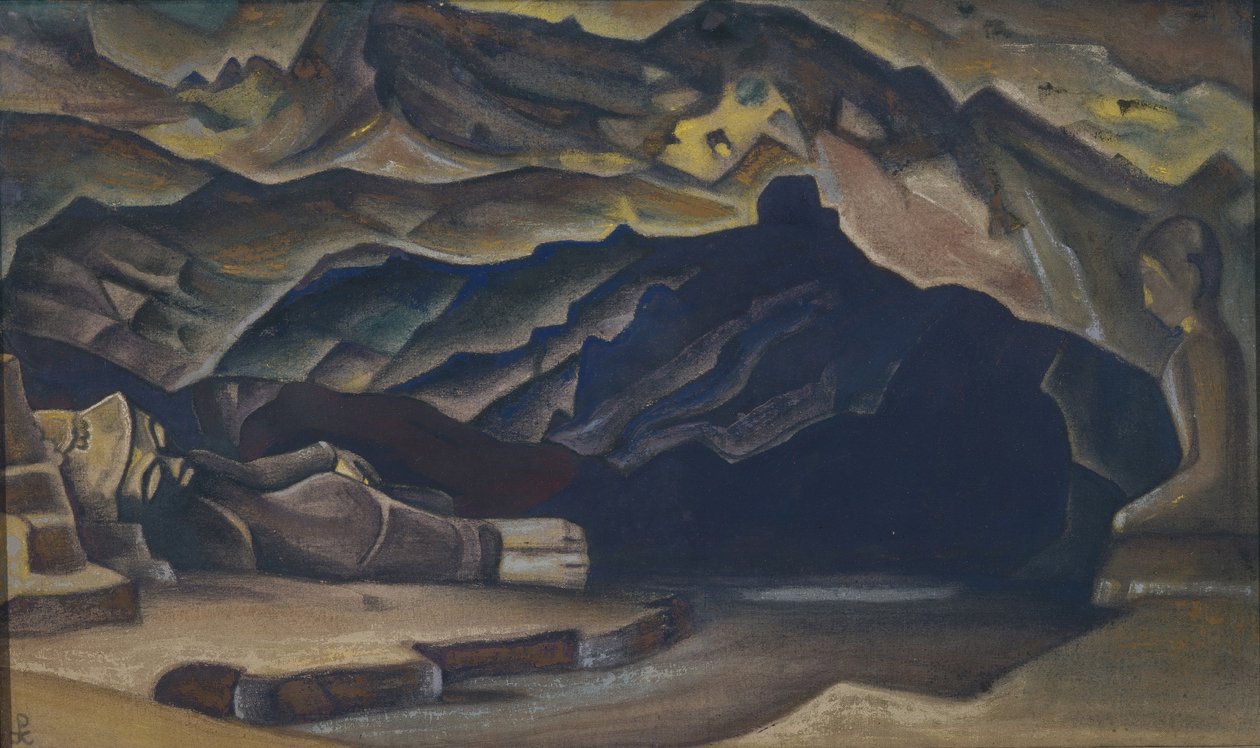 Parinirvana, 1935-1936 af Nikolai Konstantinowitsch Roerich