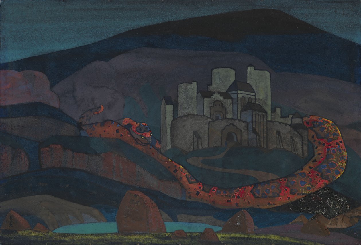 Den dømte by, 1914 af Nikolai Konstantinowitsch Roerich