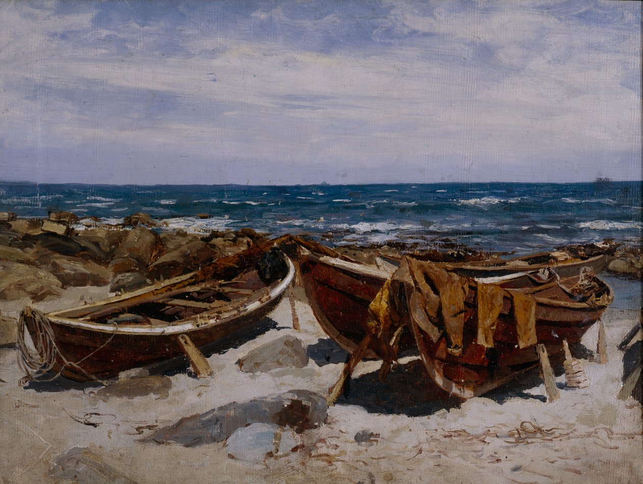 Studie fra Jaeren (olie på lærred) af Nikolai Martin Ulfsten