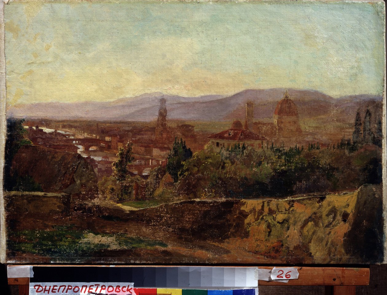 Firenze (Italien) (Firenze). Maleri af Nikolai Nikolayevich Ge (Gay) (1831-1894), olie på lærred af Nikolai Nikolajevitch Gay