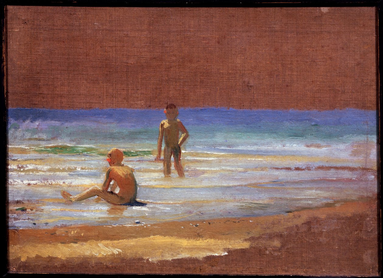 Drenge ved kysten. Maleri af Nikolai Nikolayevich Ge (Gay) (1831-1894), olie på lærred, russisk kunst fra det 19. århundrede. Statens Tretyakov-galleri, Moskva. af Nikolai Nikolajevitch Gay