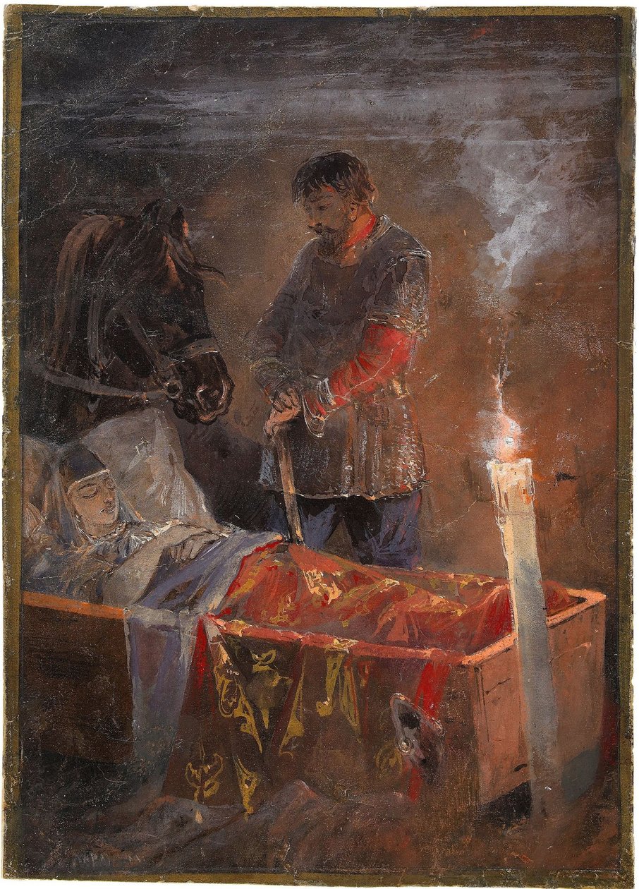 Tornerose, 1889 af Nikolai Nikolayevich Karasin