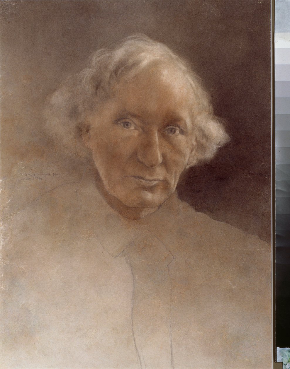 Portræt af digteren Vyacheslav (Viatcheslav) Ivanov (1866-1949), 20. århundrede (pastel, kul, rødkridt på tavle) af Nikolai Nikolayevich Vysheslavtsev