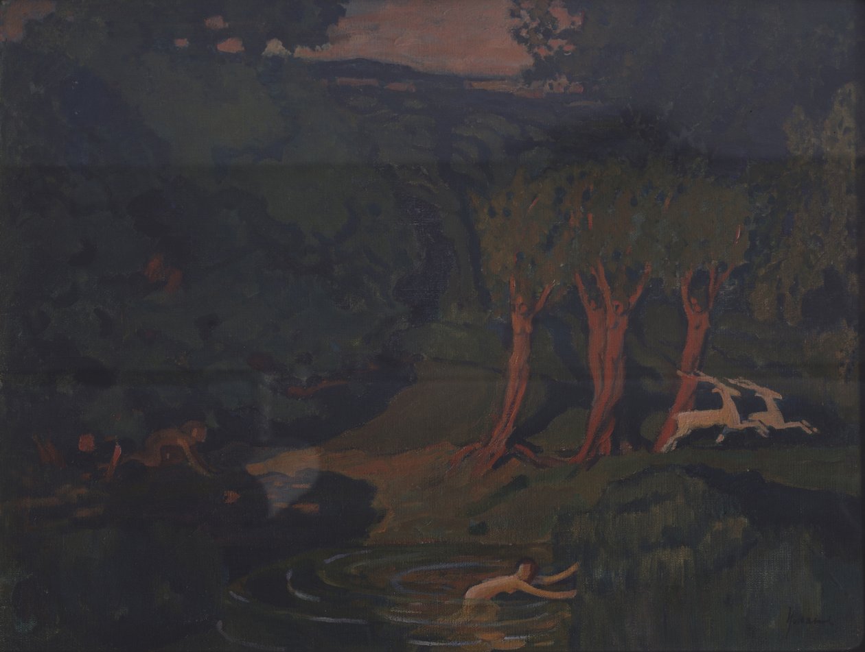 Pan og Nymfe Syrinx af Nikolai Pavlovich Ulyanov