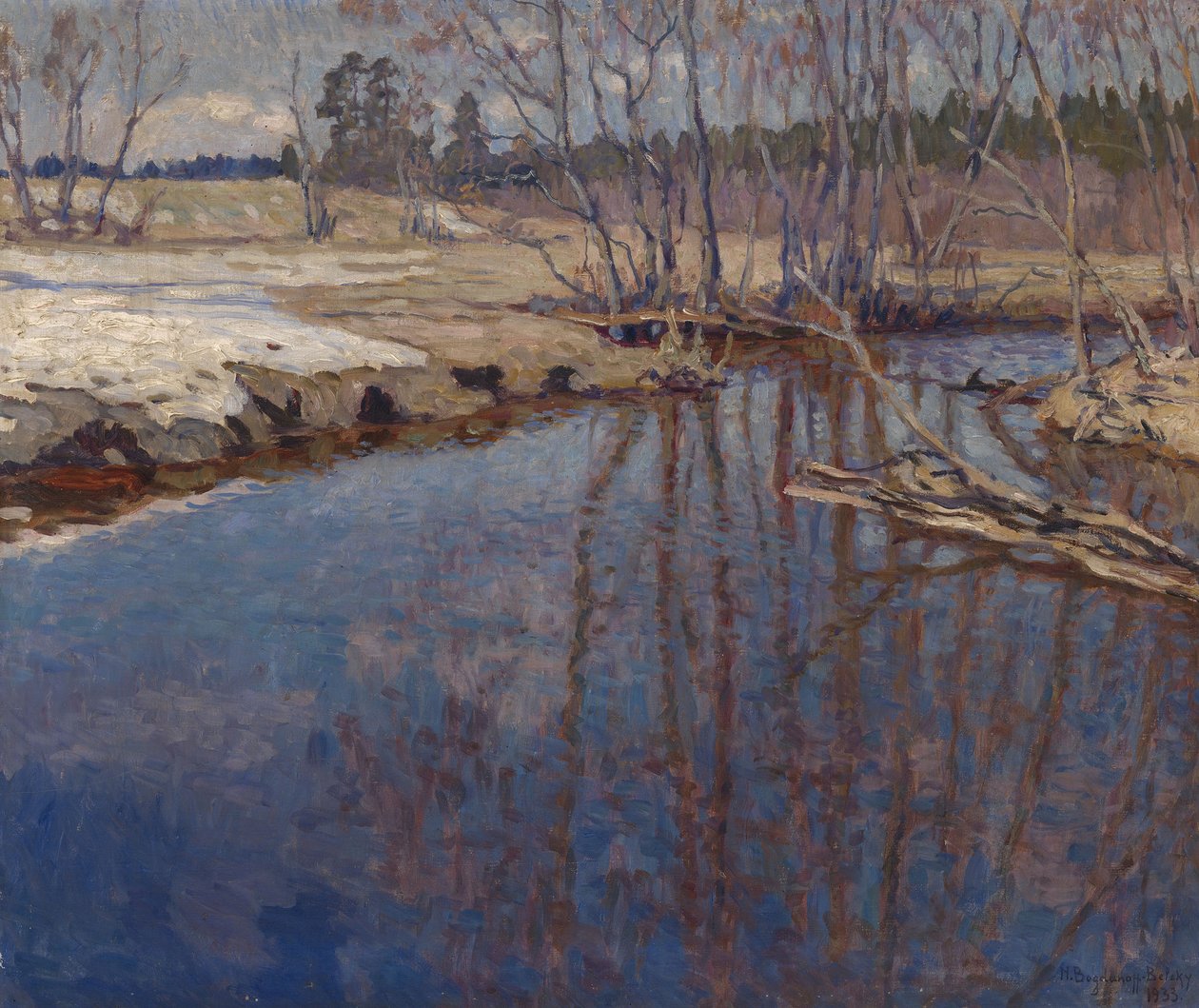 Meltwater, 1933 af Nikolai Petrovich Bogdanov Belsky
