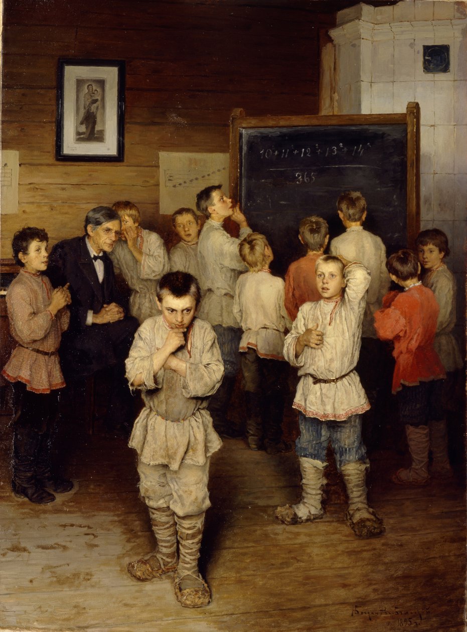 Mentalregning ved folkeskolen, 1895 af Nikolai Petrovich Bogdanov Belsky
