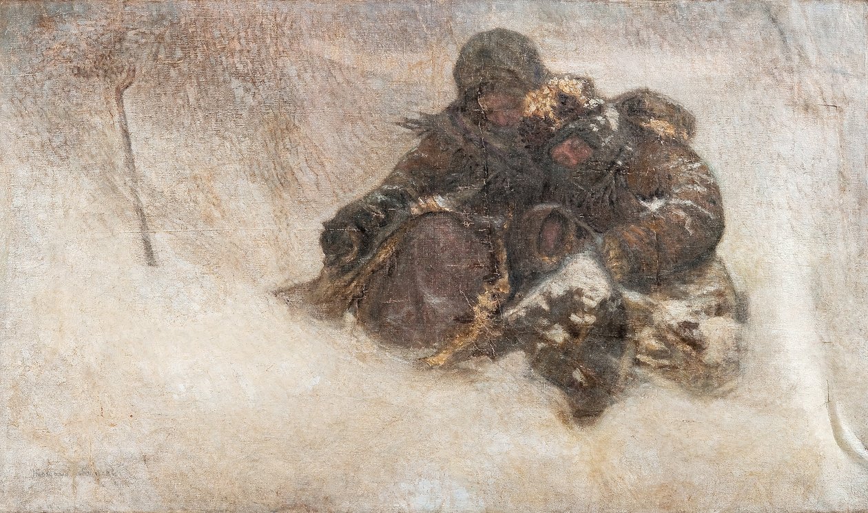 Snestorm. Børn af Nikolai Petrovich Bogdanov Belsky