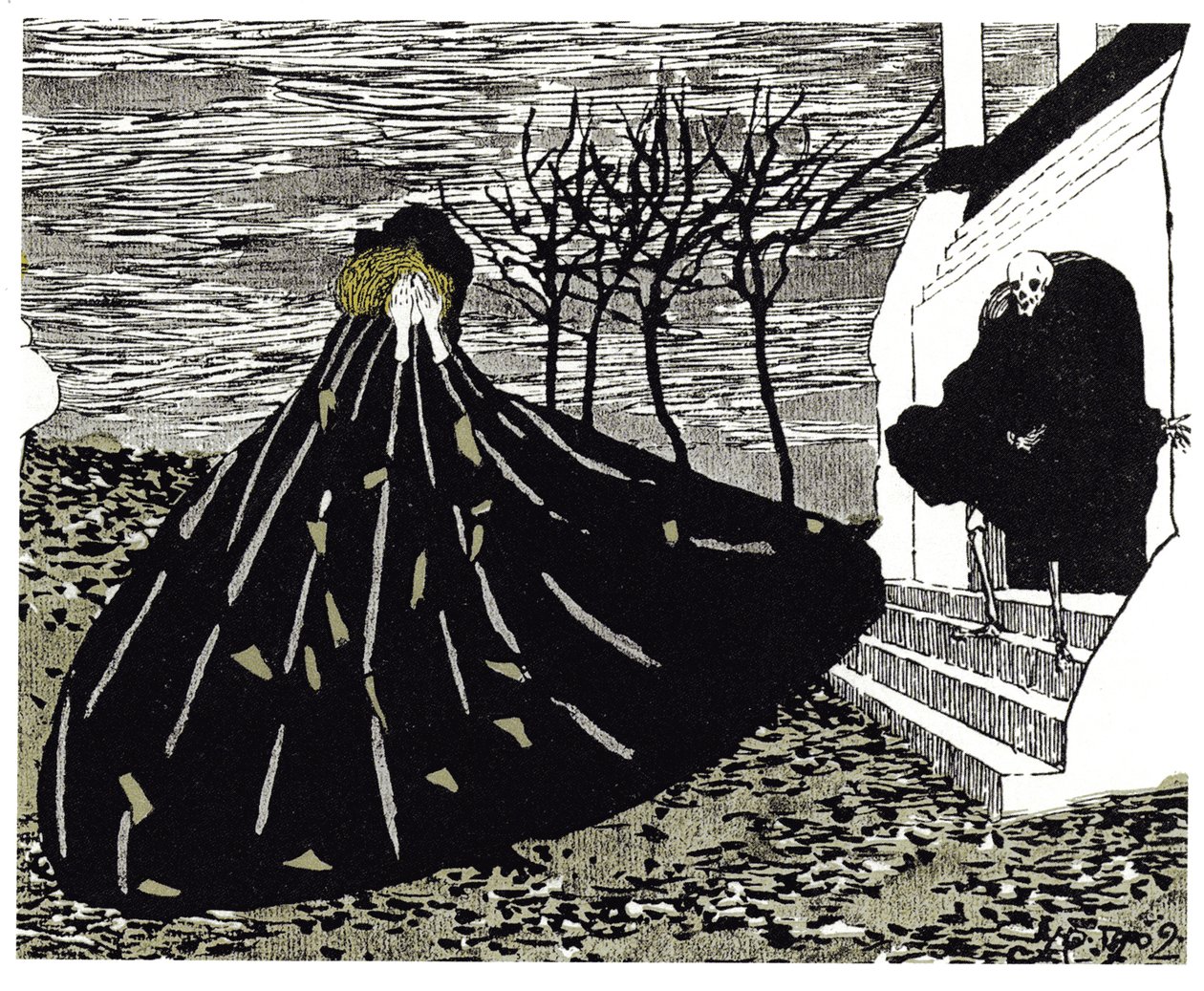 Efterårsillustration til Magasinet Mir Iskusstva, 1902 af Nikolai Petrovich Feofilaktov