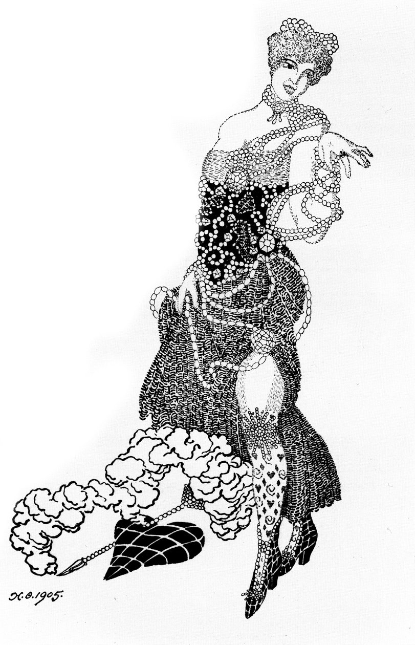 La Folichonette Illustration til tidsskriftet Vesy The Scales, 1905 af Nikolai Petrovich Feofilaktov