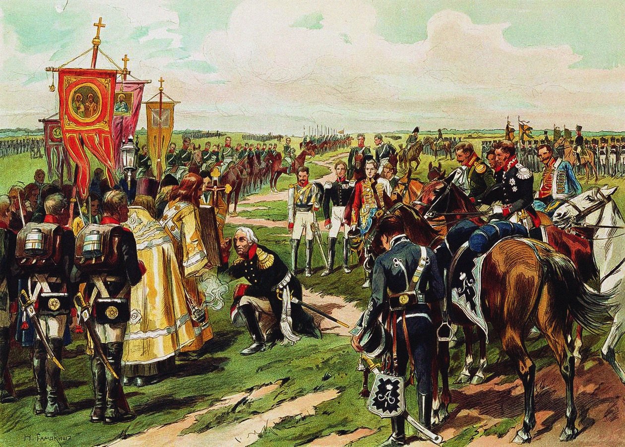 Marschall Mikhail Kutuzov før slaget ved Borodino, 1912 af Nikolai Semyonovich Samokish
