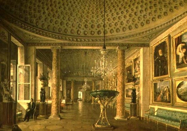 Billedgalleriet i Stroganov-paladset, St. Petersborg af Nikolai Stepanovich Nikitin
