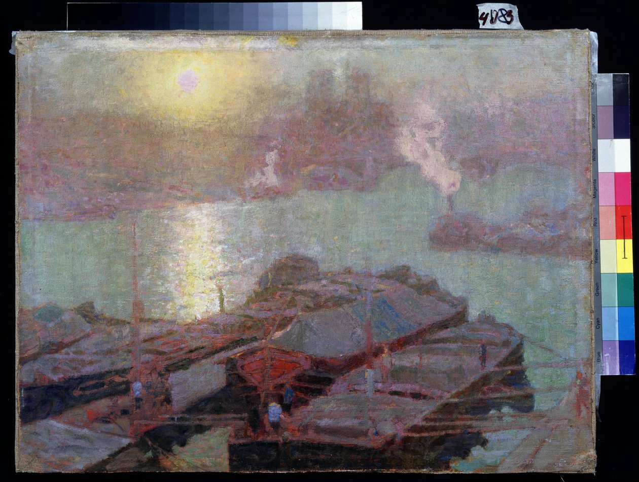 Seinen i Paris (Seinen i Paris). Maleri af Nikolai Vasilyevich Dosekin (1863-1935). Olie på lærred, 48,2 x 63,7 cm af Nikolai Vasilyevich Dosekin