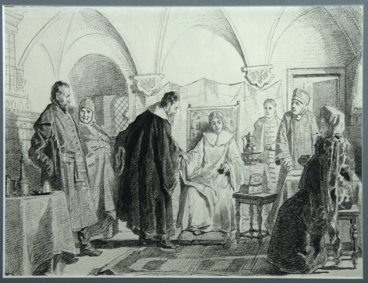 Maria Ivanovna Khlopova, zaren Mikhail Fyodorovichs brud, 1884 af Nikolai Vasilyevich Nevrev