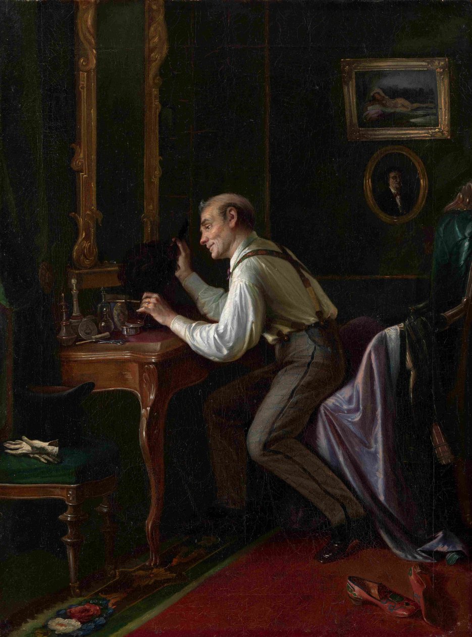 Ved sminkebordet, 1872 af Nikolai Yakovlevich Gribkov