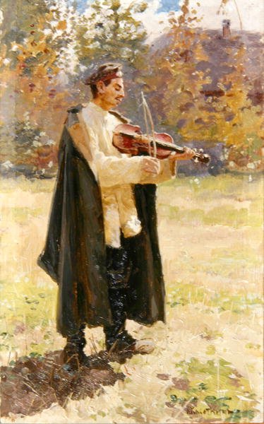 Soldat violinist, 1897 af Nikolaj Alekseevich Kasatkin