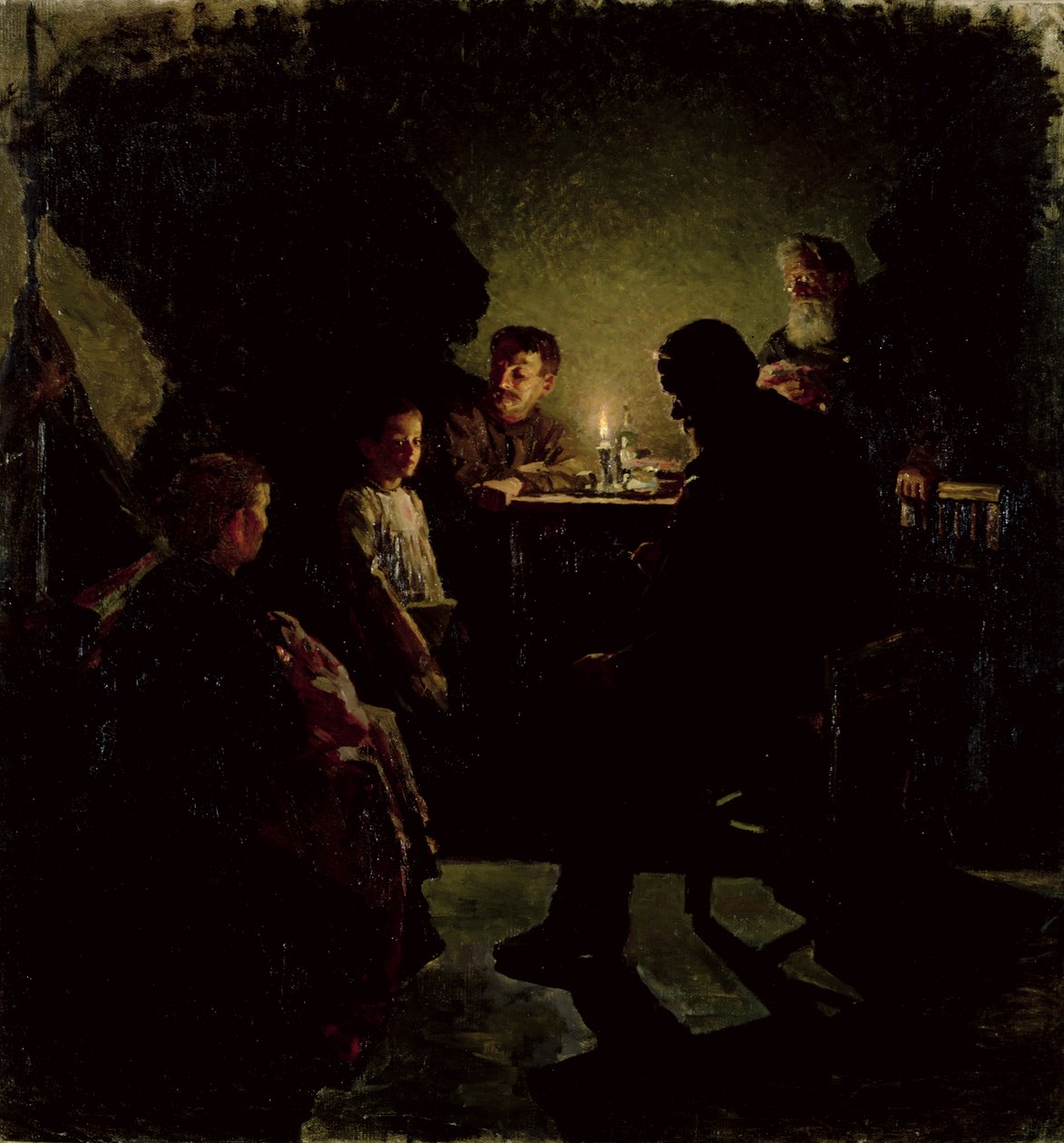 Arbejderfamilien af Nikolaj Alekseevich Kasatkin