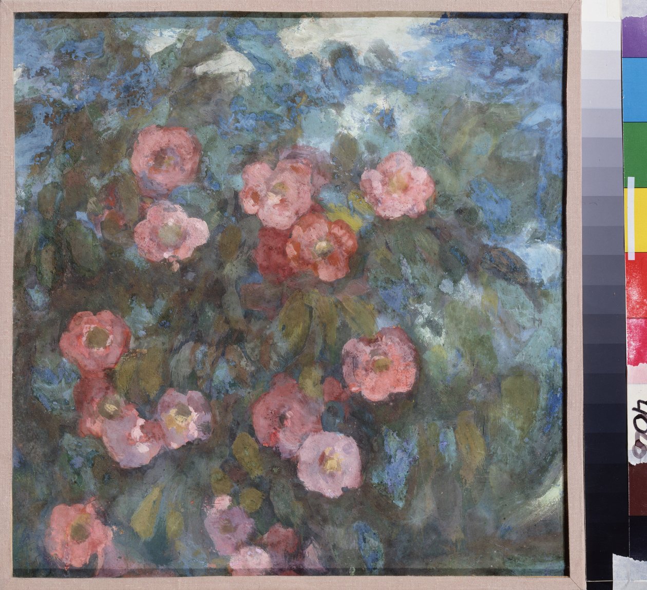 Buket blomster. Værk af Nikolai Nikolayevich Sapunov (Sapounov) (1880-1912), tempera på pap, ca. 1910. Russisk kunst, 20. århundrede, art nouveau. Statens Friluftsmuseum Rostov, Moskva. af Nikolaj Nikolaevic Sapunov