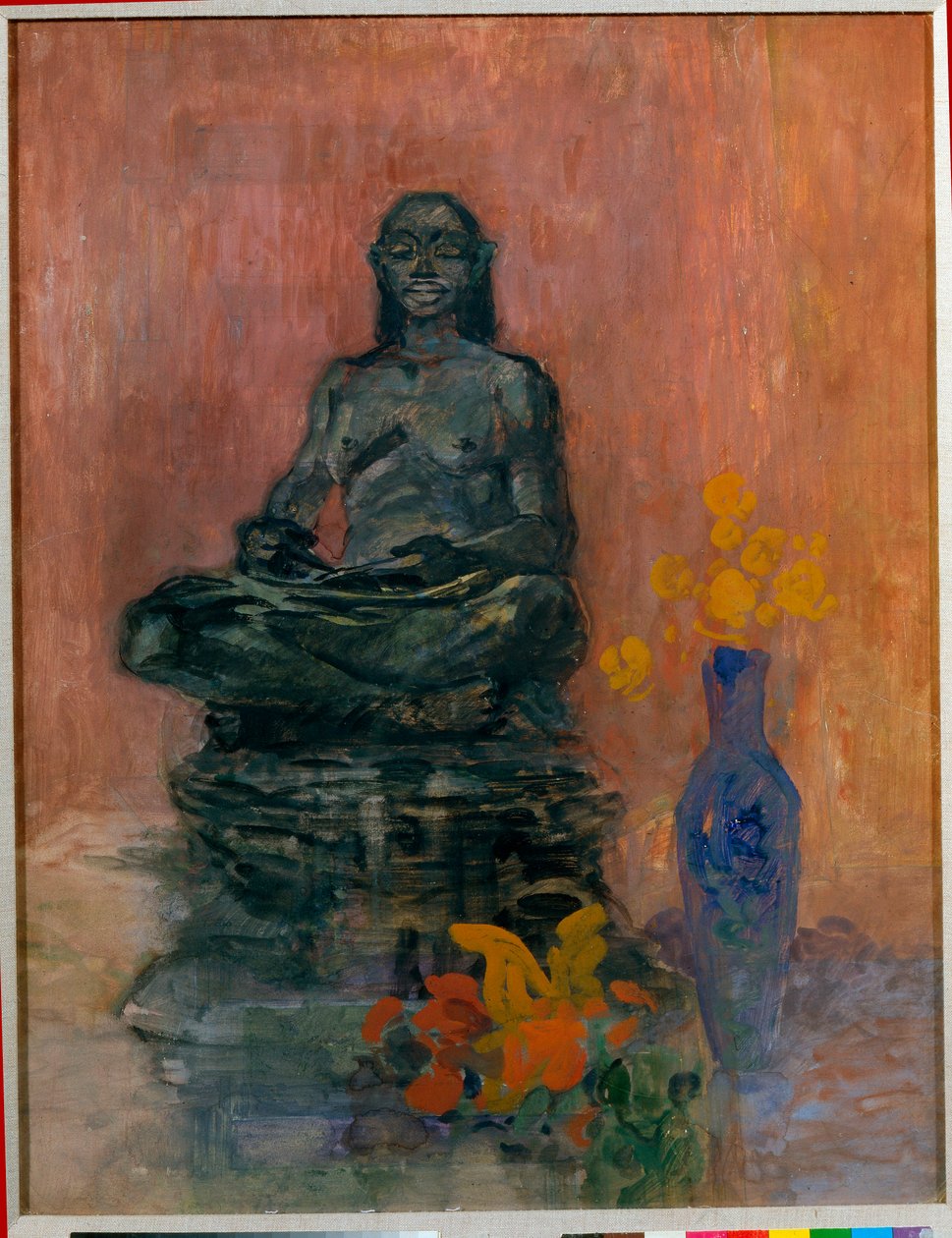"Une Divinite Hindoun" (Den hinduistiske Gud) Maleri af Nikolai Spunov (Spounov) (1880-1912) - 1900-tallet - Olie på lærred - Parivarte Collection af Nikolaj Nikolaevic Sapunov