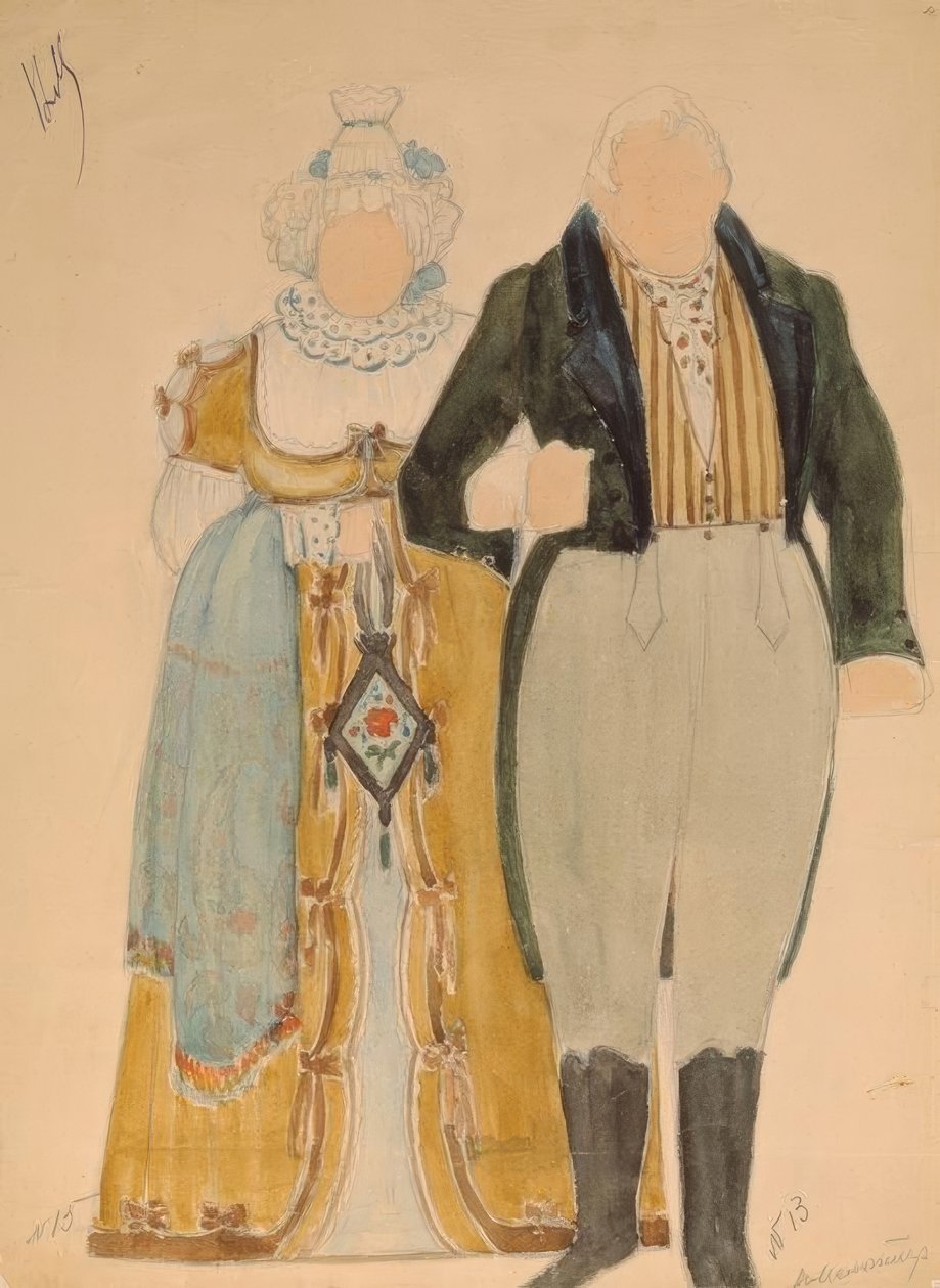 Kostume designs af Nikolaj Pawlowitsch Uljanow