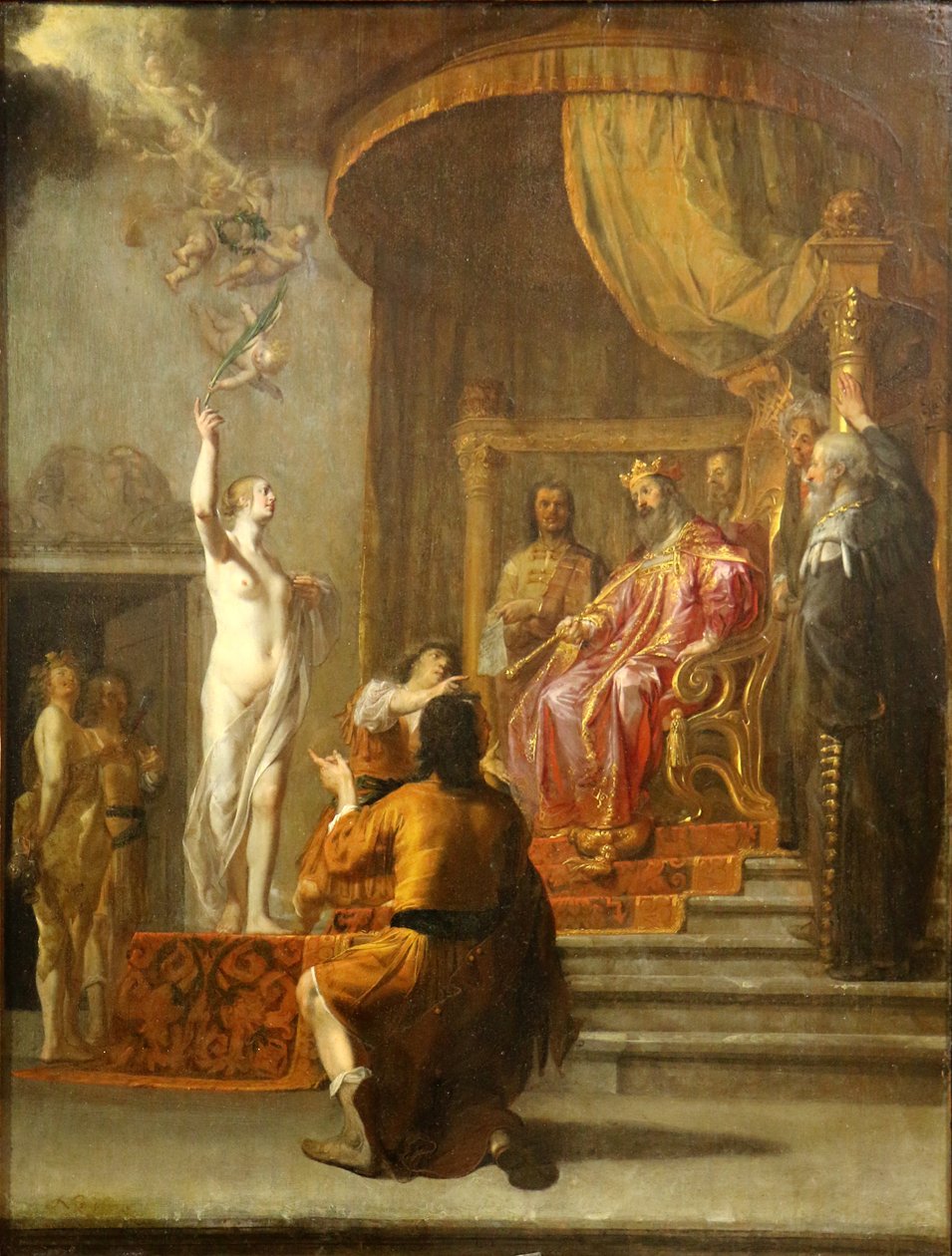 Zerubbabel før Darius af Nikolaus Knüpfer