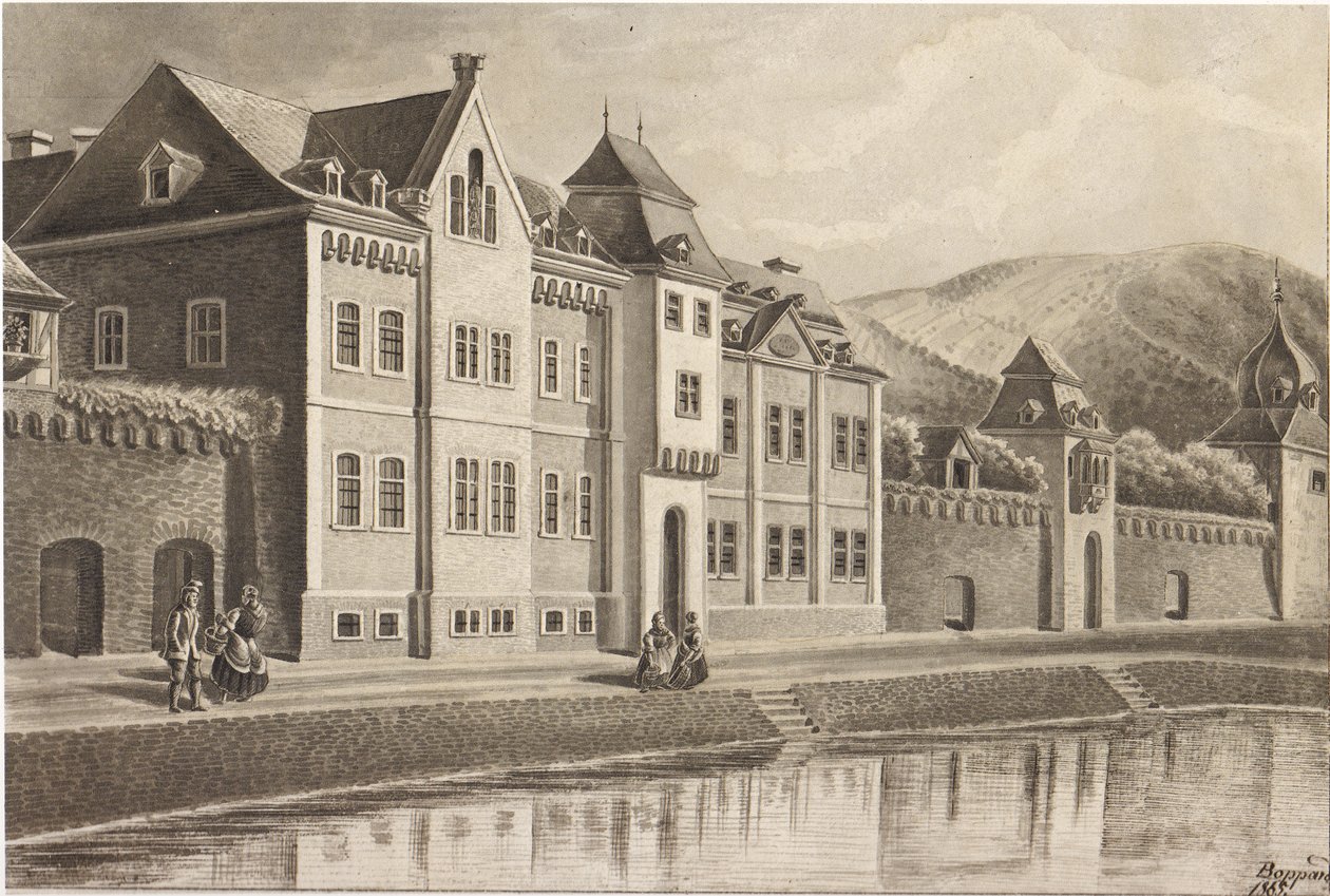 Børnehjem og Helligåndens hospital i Boppard i 1865 af Nikolaus Schlad