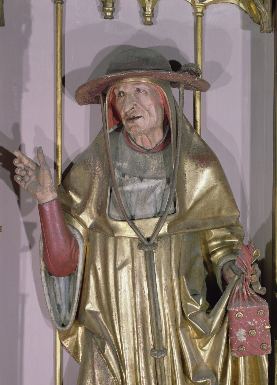 Isenheim altertavle, Sankt Hieronymus, detalje af Sankt Hieronymus, ca. 1490 maling på træ af Nikolaus Hagenauer