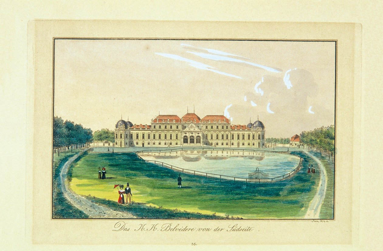 Øvre Belvedere fra syd af Nikolaus Reim