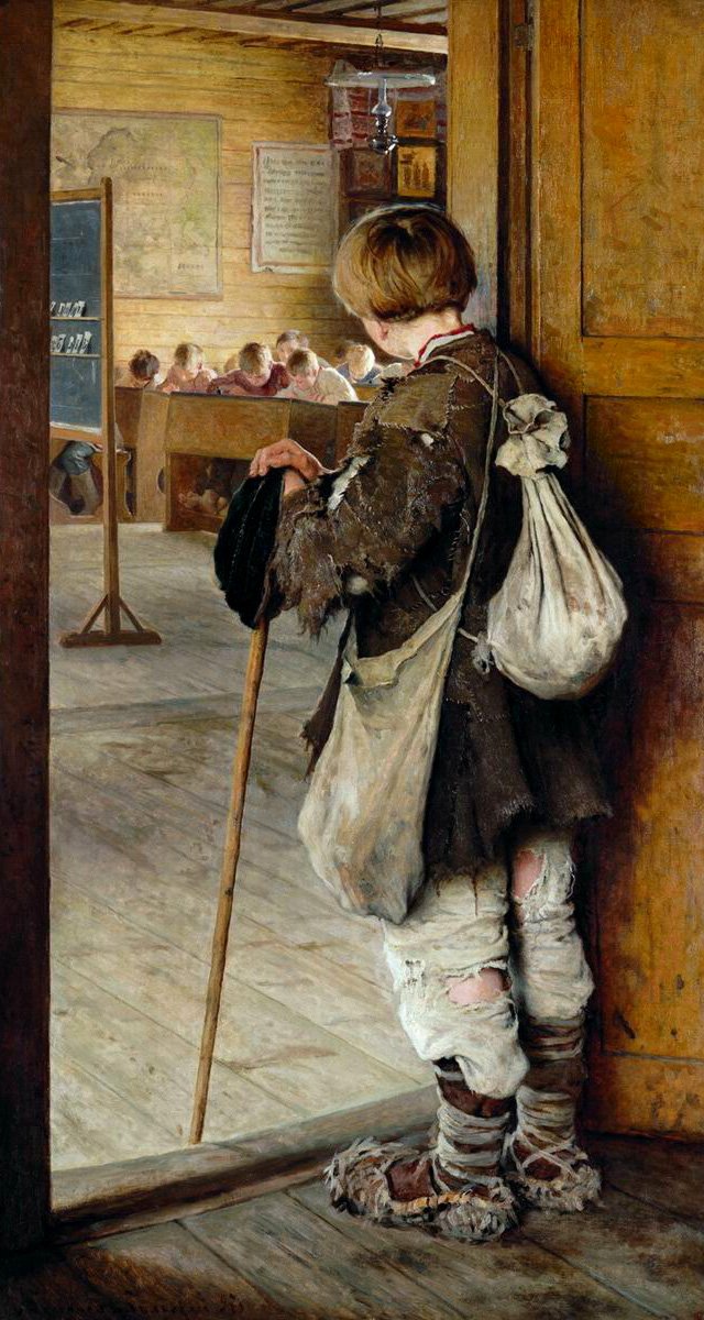 Ved skolens døre af Nikolay Bogdanov Belsky