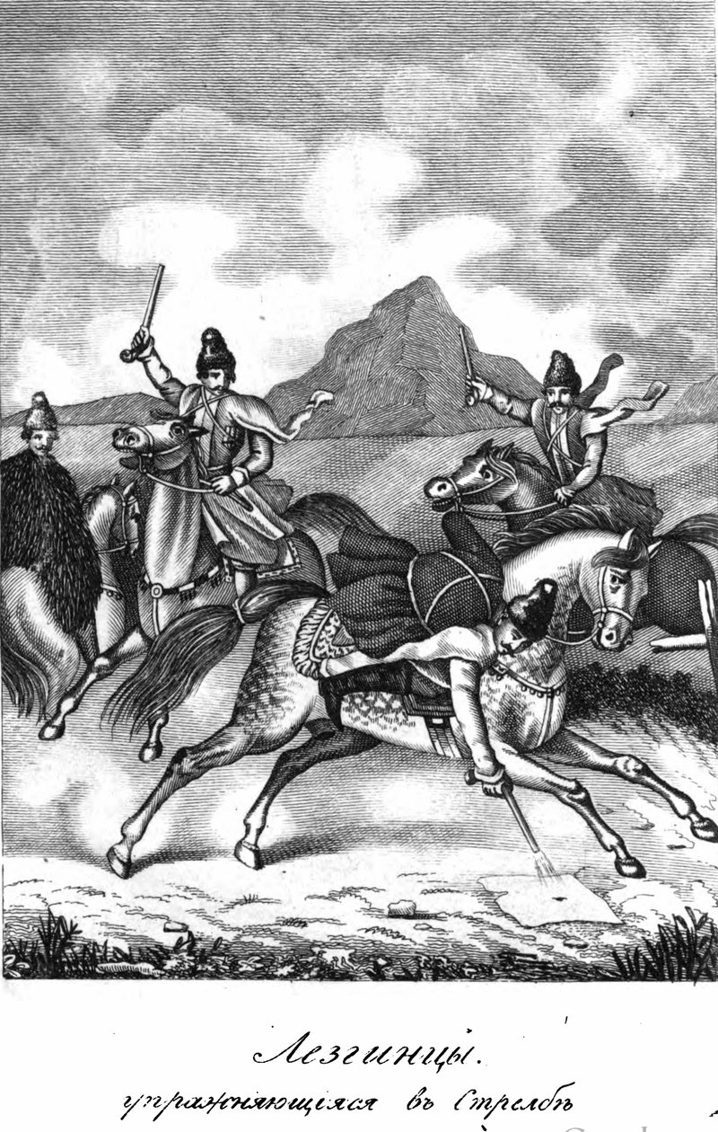 Lezgiske mennesker fra bog fra bogen Kaukasus og dens bjerg beboer i deres moderne tilstand af Nikolay Danilevsky