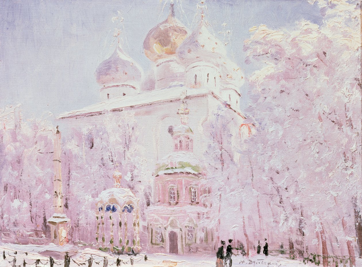 Vinter i Trinity-St. Sergius Lavra i Sergiyev Posad, c.1910 af Nikolay Nikanorovich Dubovskoy