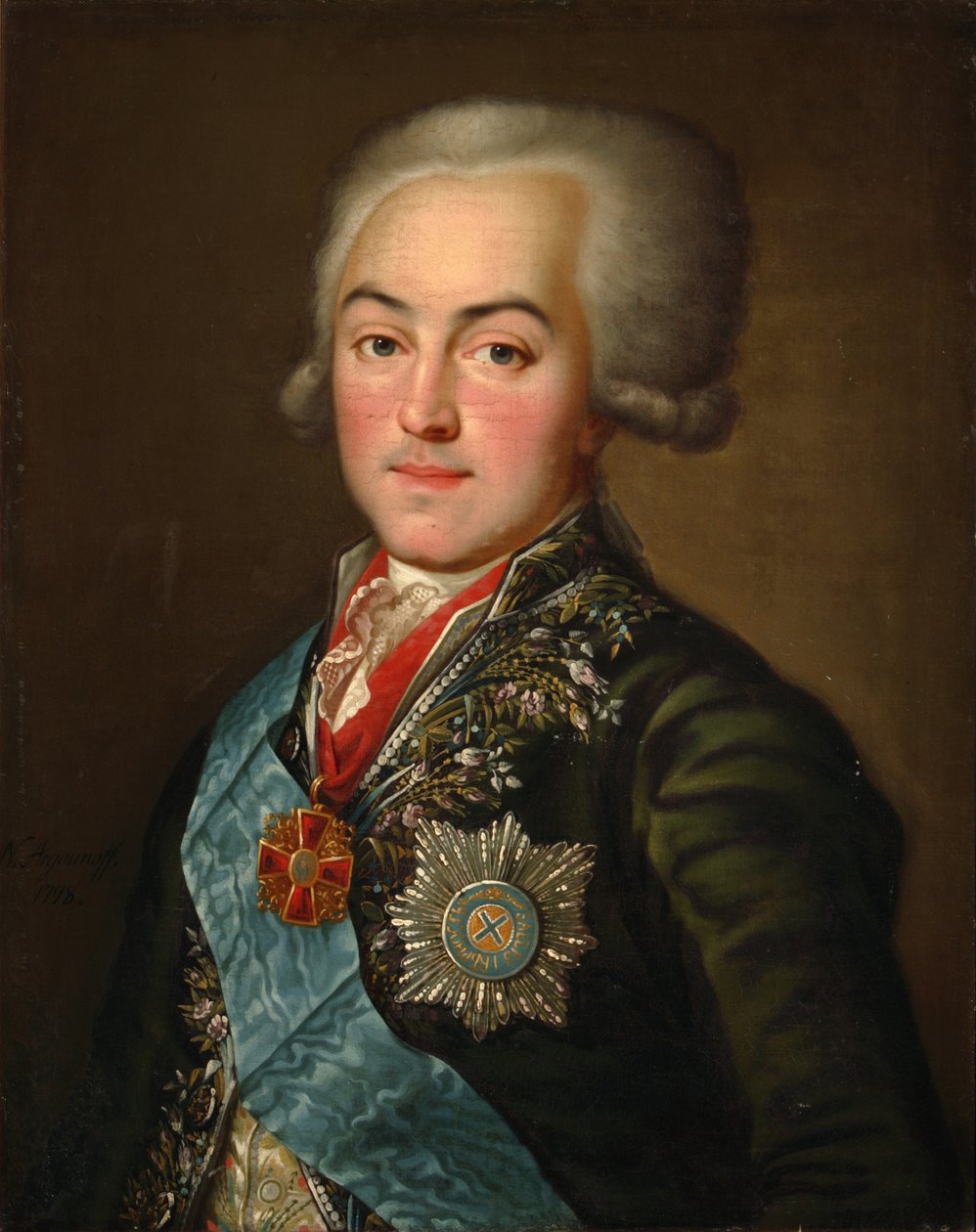 Portræt af grev Nikolai Petrovich Sheremetev 1751-1809, 1798 af Nikolay Ivanovich Argunov