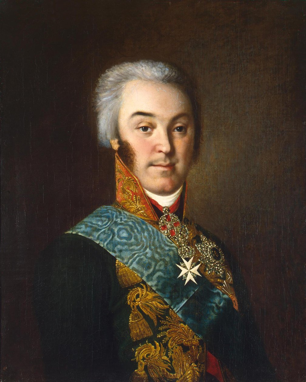 Portræt af grev Nikolai Petrovich Sheremetev 1751-1809, 1800-tallet af Nikolay Ivanovich Argunov