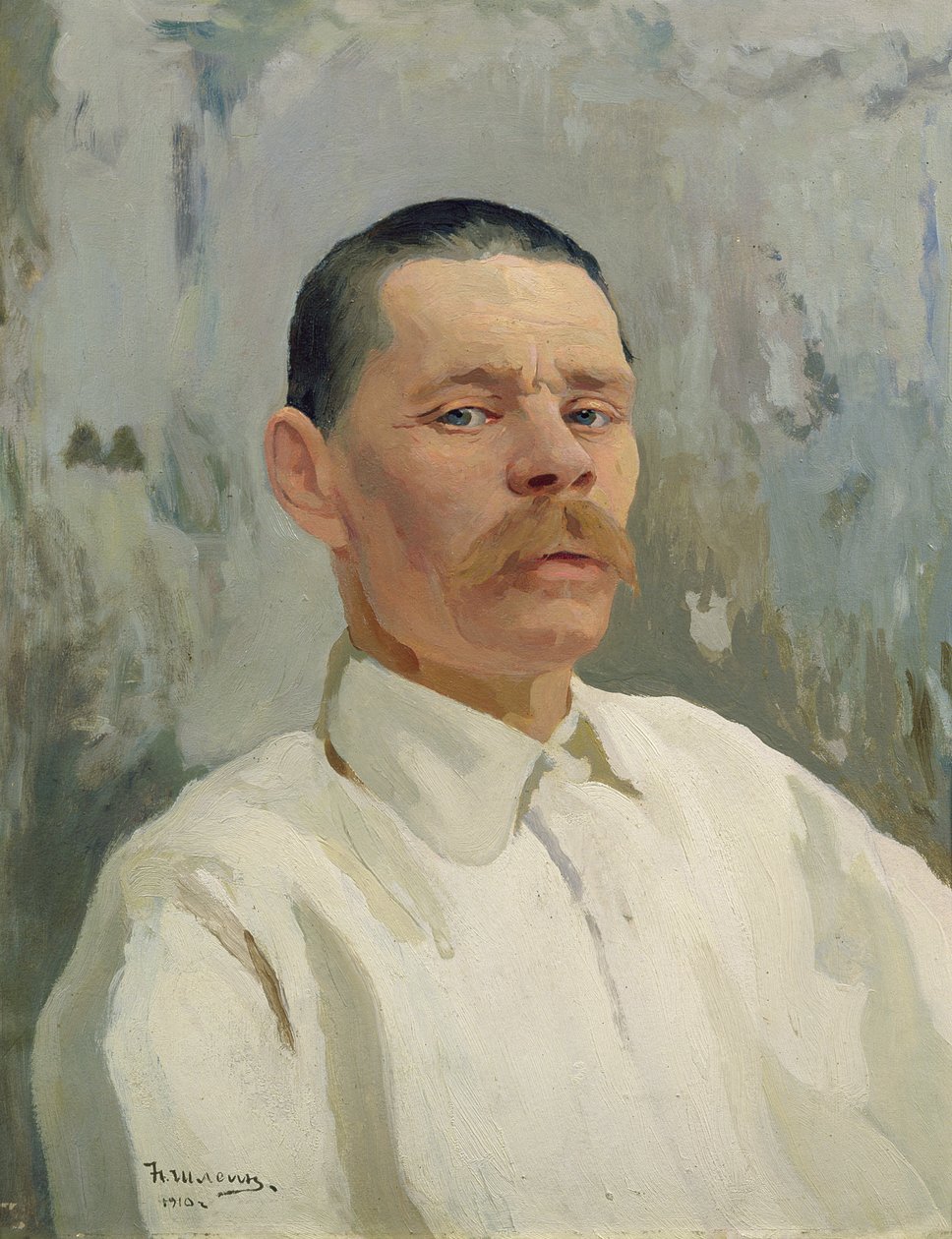 Portræt af Maxim Gorky (1868-1939) 1910 (olie på lærred) af Nikolay Pavlovich Shlein